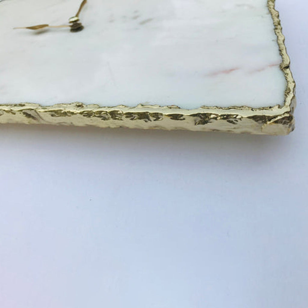 White Marble Large Wall Clock