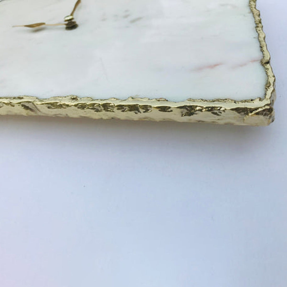 White Marble Large Wall Clock
