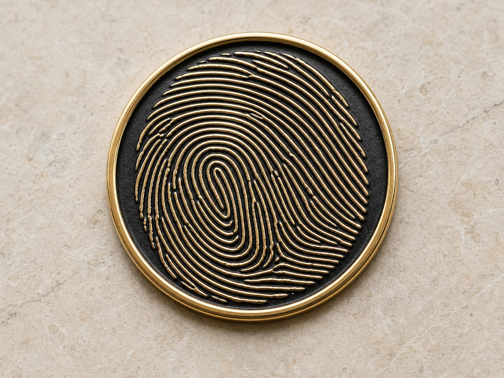 Custom Grandma Thumbprint Memorial Plaque, Antique Brass Keepsake, Personalised Handwriting Remembrance Gift