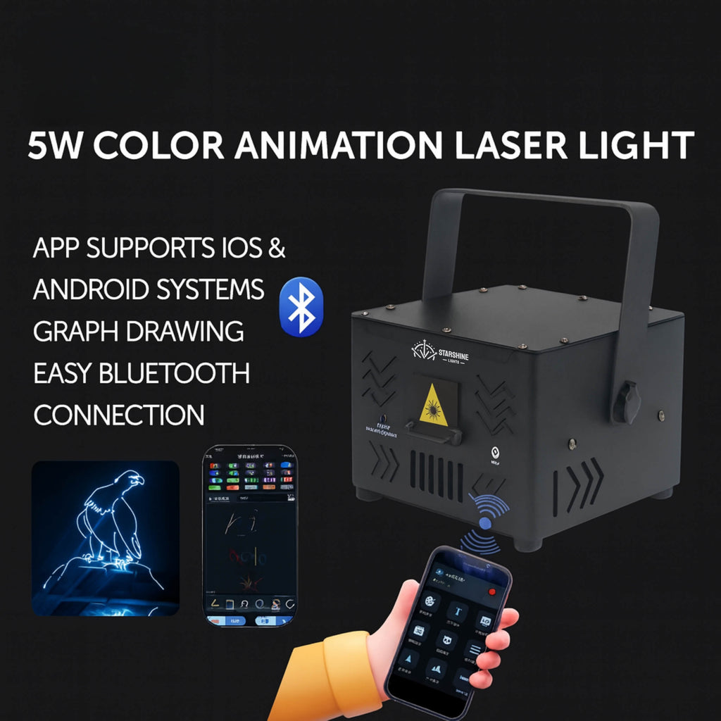 A13 3W 5W RGB Bluetooth Laser ELF APP-Controlled DJ Laser Lights - Laser Light at Dealshubindia