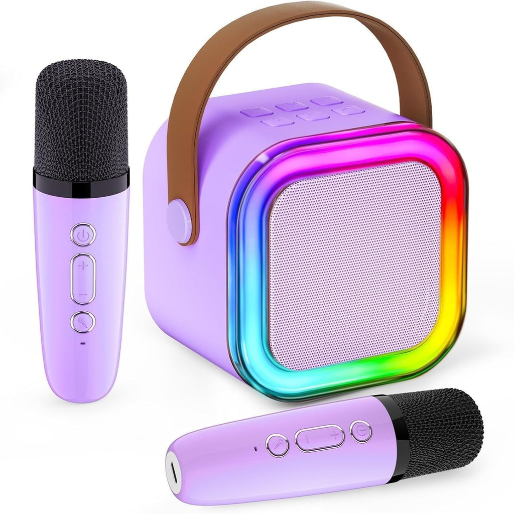 Wireless Mini Karaoke Machine with Microphones - Speakers at Dealshubindia