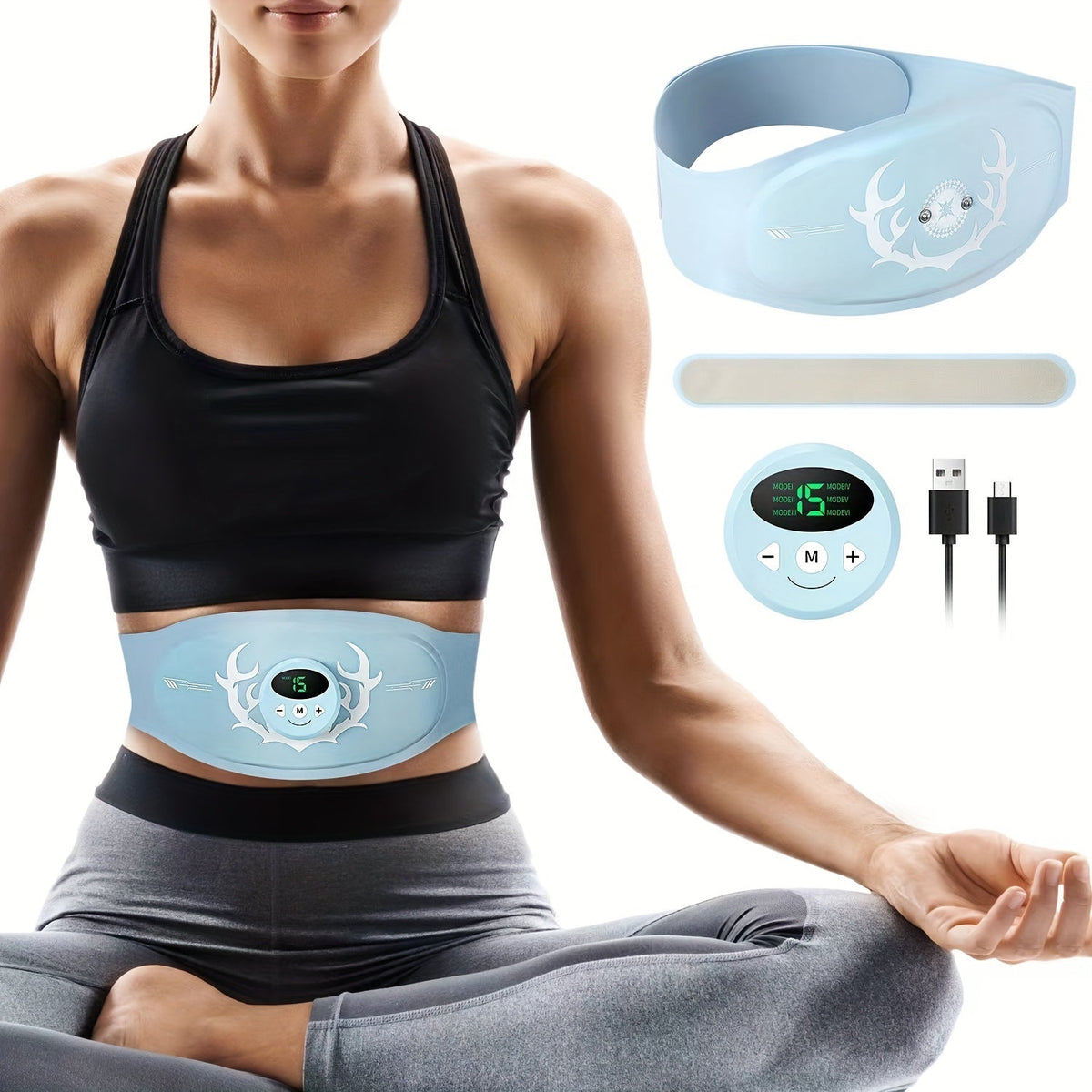 Abdominal Muscle Trainer -  Fitness Belt(Blue) - Sports & Fitness > Fitness Accessories at Dealshubindia