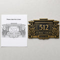 Custom House Name/Number Sign | Antqiue Brass Plaque