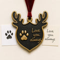 Pet Paw Print Ornament, Antlers