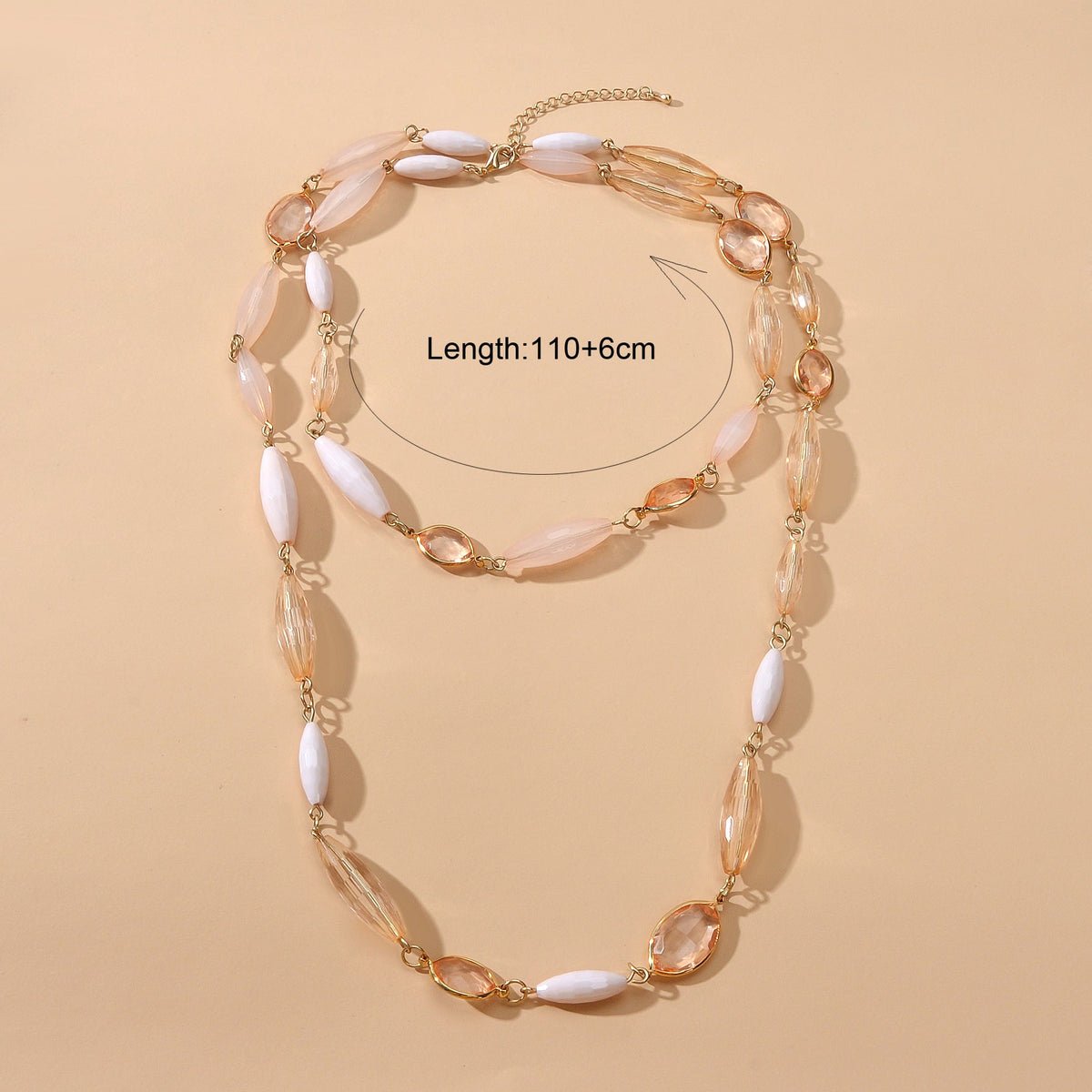 Multilayer Champagne Beads Necklace Beautiful Water Drop Clavicle Jewellery Gift