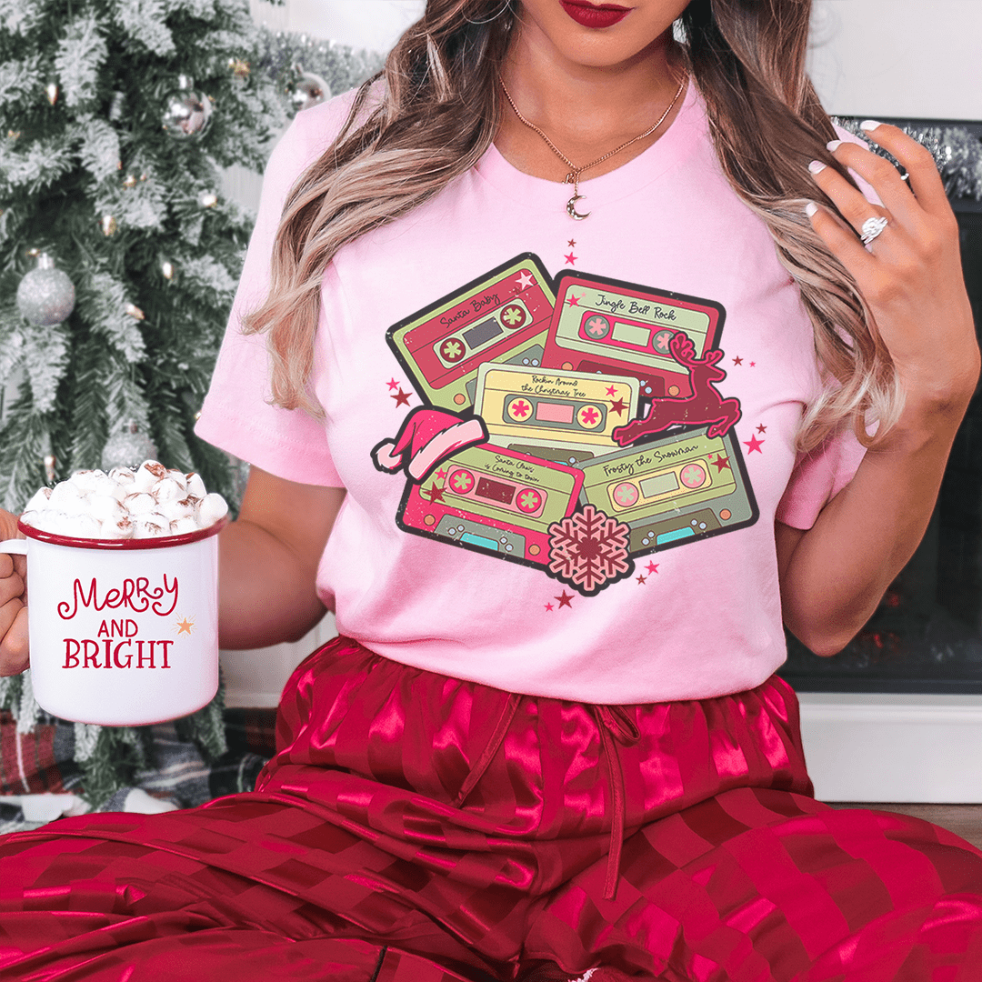 Christmas Cassettes Tee - T-SHIRT at Dealshubindia