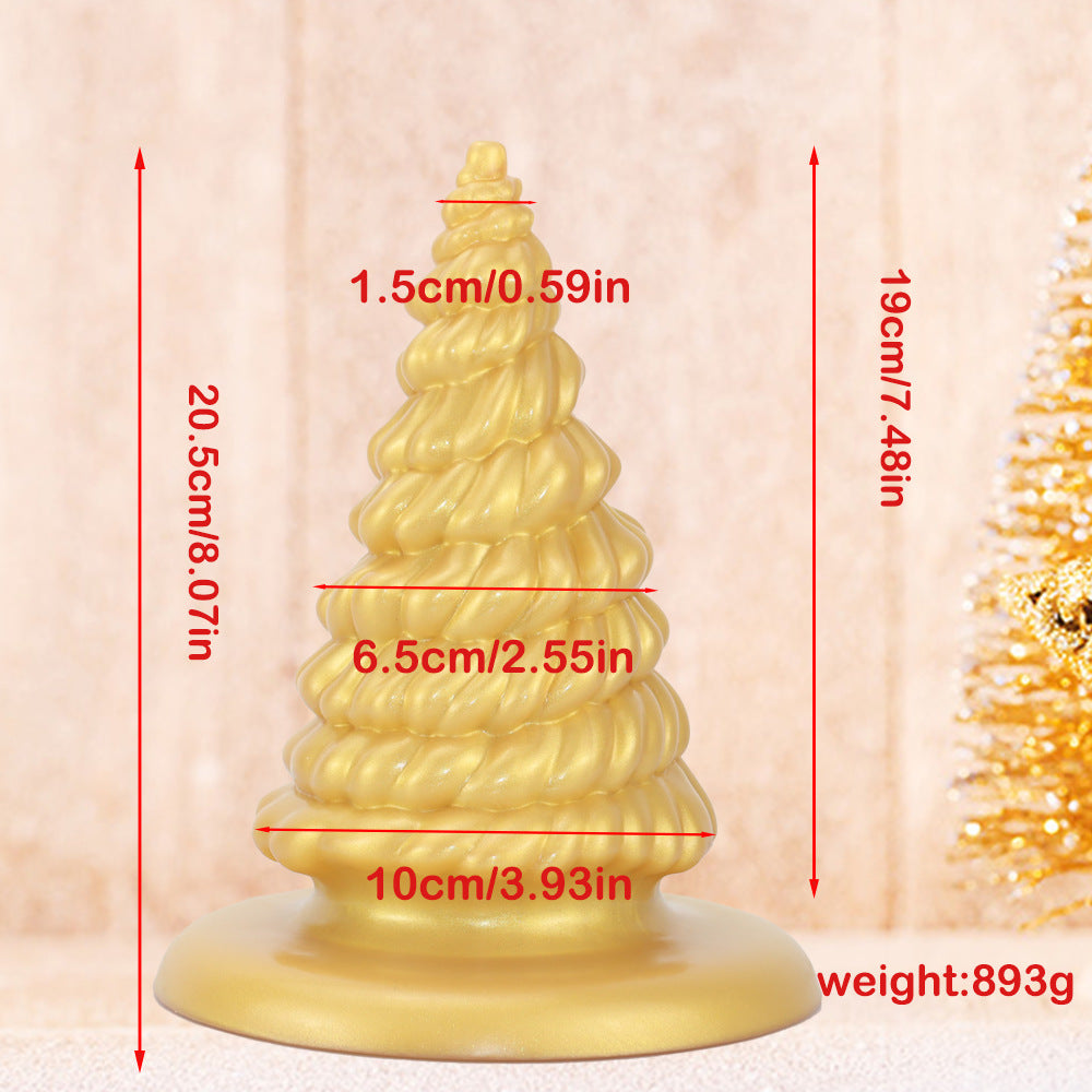 Christmas Tree Silicone Dildo & Anal Plug 7.4 Inch