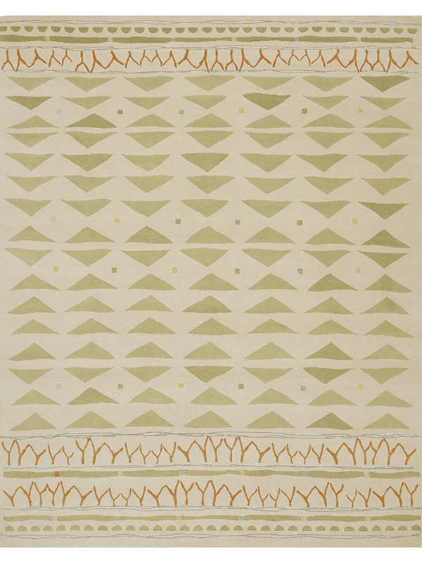 Hand Tufted Wool Rug | Ivory & Sage Green | Wool | CloneXp by Rugfine