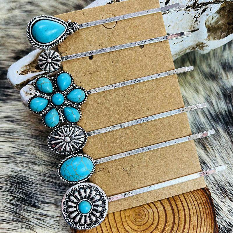 Turquoise Alloy Hairpin for Stylish Hair Accessories