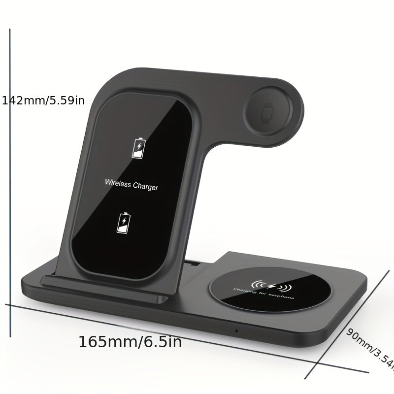 3-in-1 Fast Wireless Charger for iPhone & Apple Devices - Electronics > Battery Chargers & Power at Dealshubindia