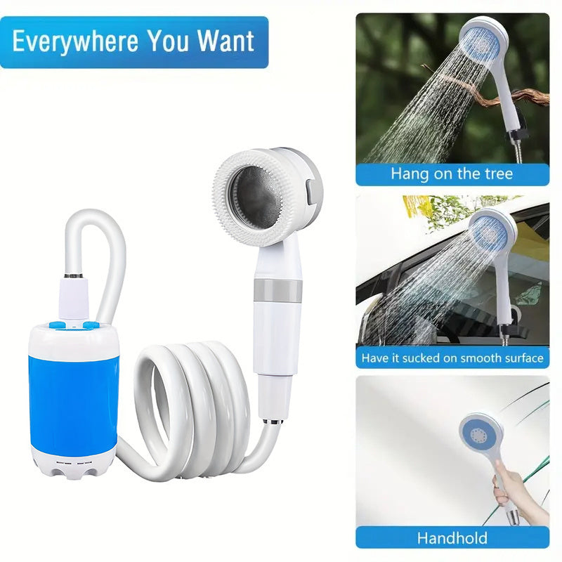 Portable Electric Camping Shower USB Rechargeable - Portable Showers & Privacy Enclosures at Dealshubindia