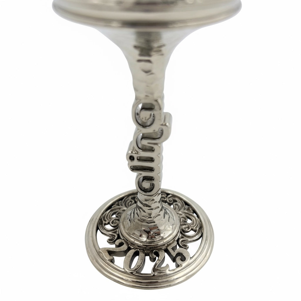 Personalized Wine Glasses – Upright Letters on the Stem, Set of 1 or 2