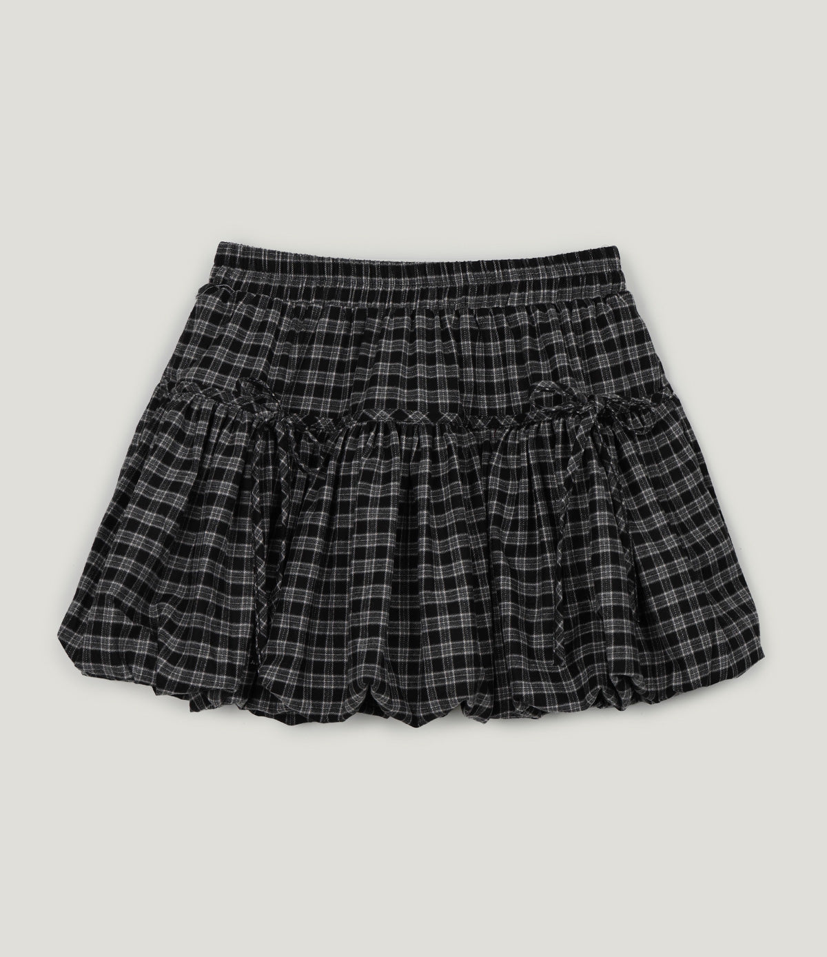 Devua Check Balloon Mini Skirt