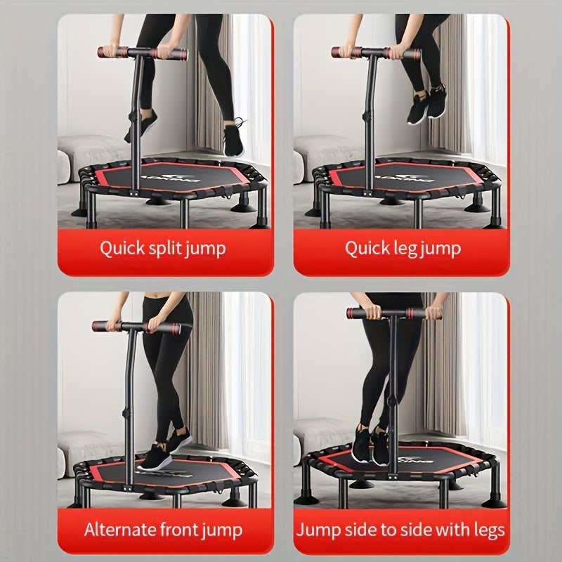 Indoor Fitness Trampoline with Handrail - Cardio Equipment at Dealshubindia