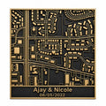 Personalized 3D Map Wall Plaque – Antique Brass-0