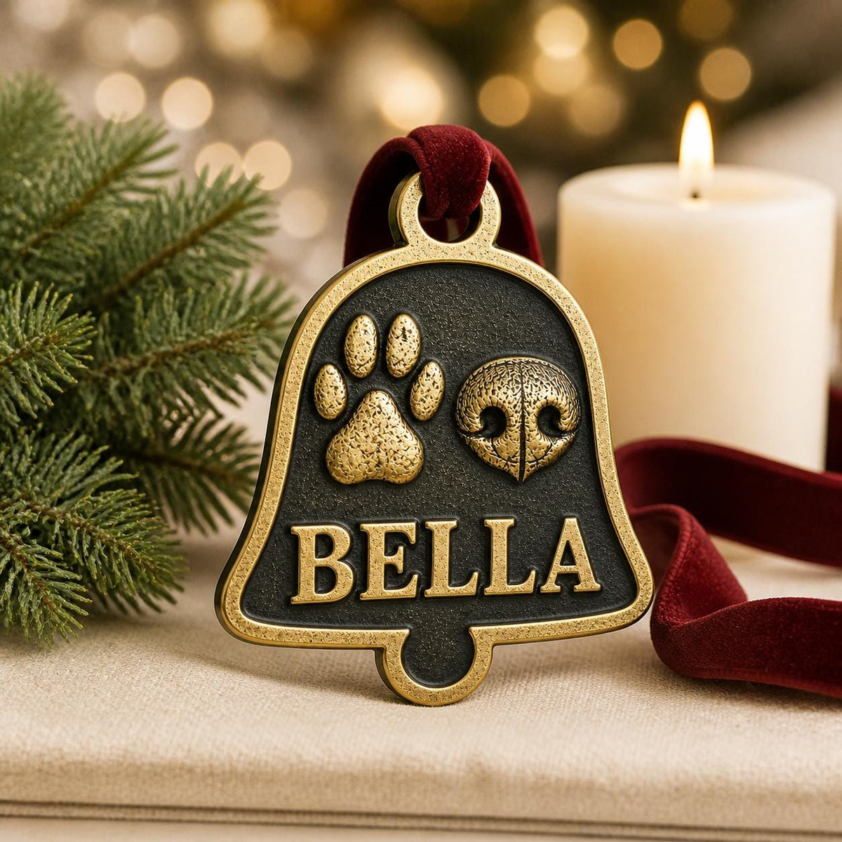 Pet Print Ornament, Bell