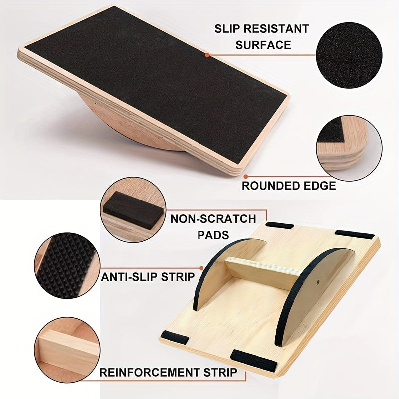 Wooden Balance Fitness Board for Adults - Fitness at Dealshubindia