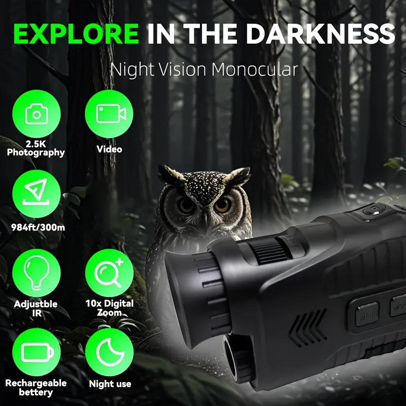 10X Digital Zoom Infrared Monocular with LED Light - Cameras & Optics > Optics > Monoculars at Dealshubindia