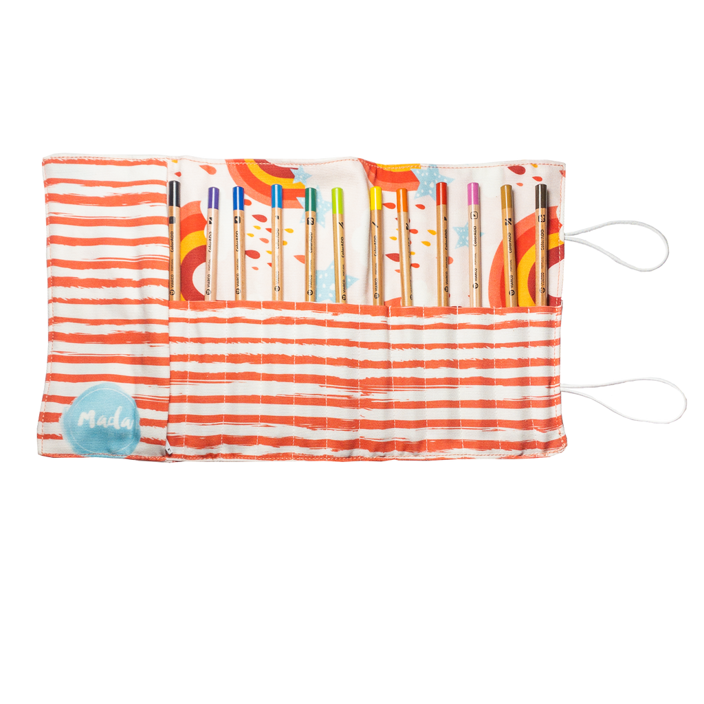 Pink Rainbow Long Pencil Case - Pencil Cases at Dealshubindia