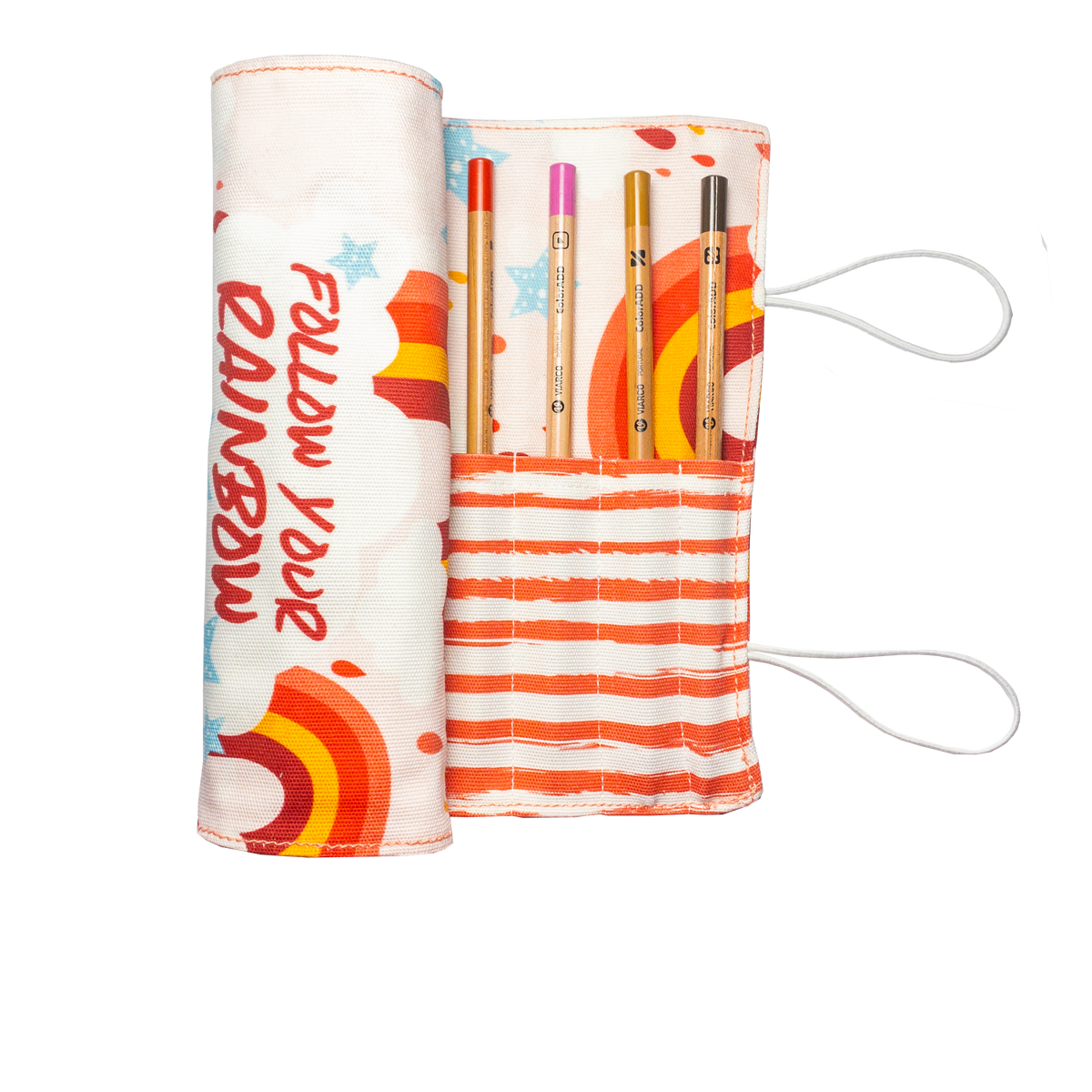 Pink Rainbow Long Pencil Case - Pencil Cases at Dealshubindia