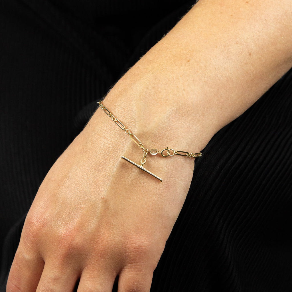 Elements Gold T-Bar Chain Bracelet-1