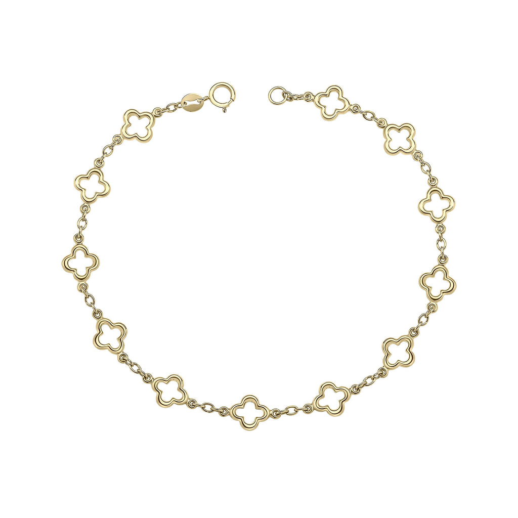 Elements Gold Quatrefoil Station Bracelet-0