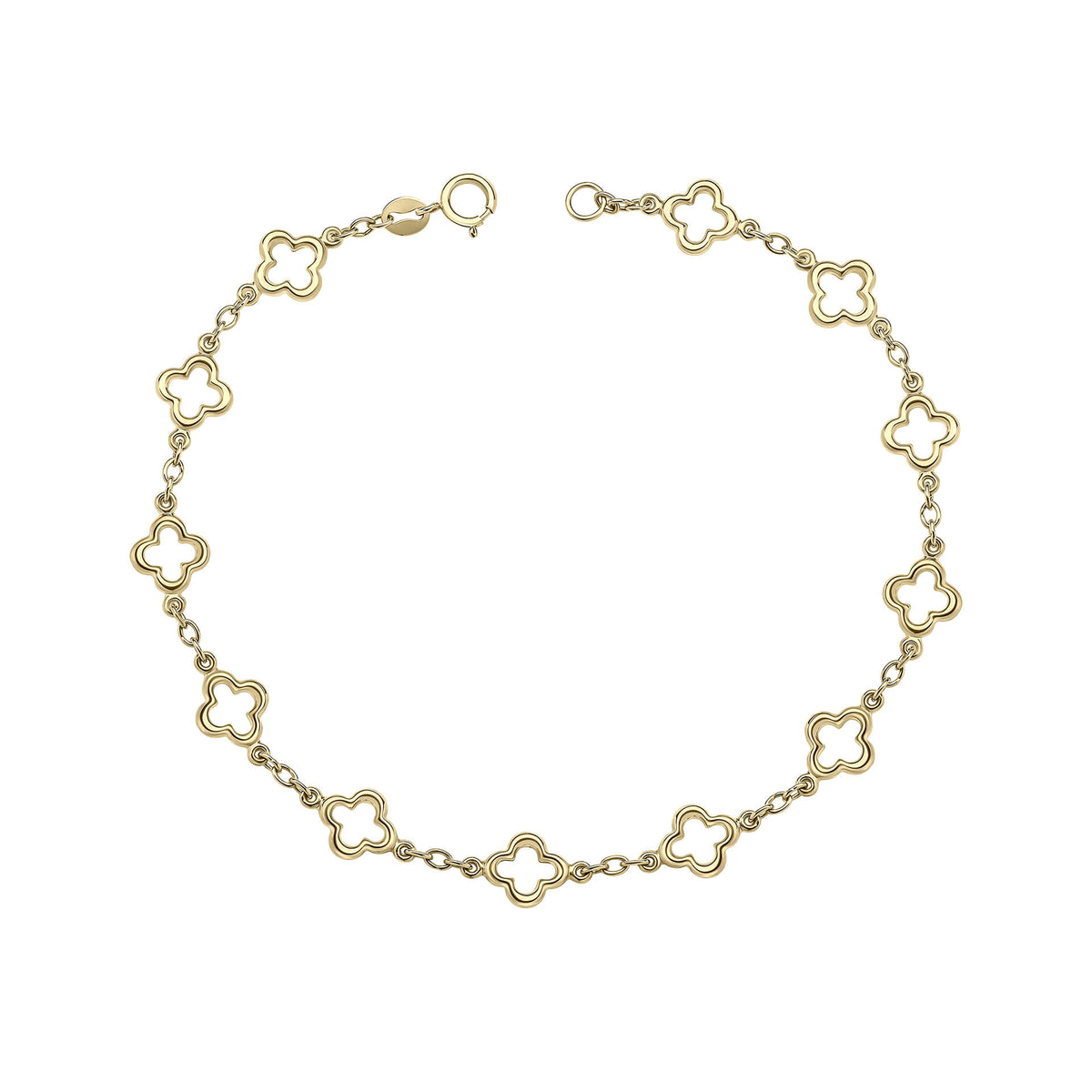 Elements Gold Quatrefoil Station Bracelet-0