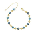 Elements Gold Ornate Blue Topaz Bracelet-0