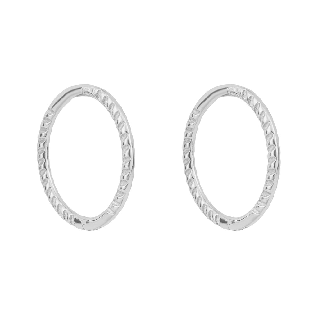 Elements Gold Rope Effect Hoop Earrings-0
