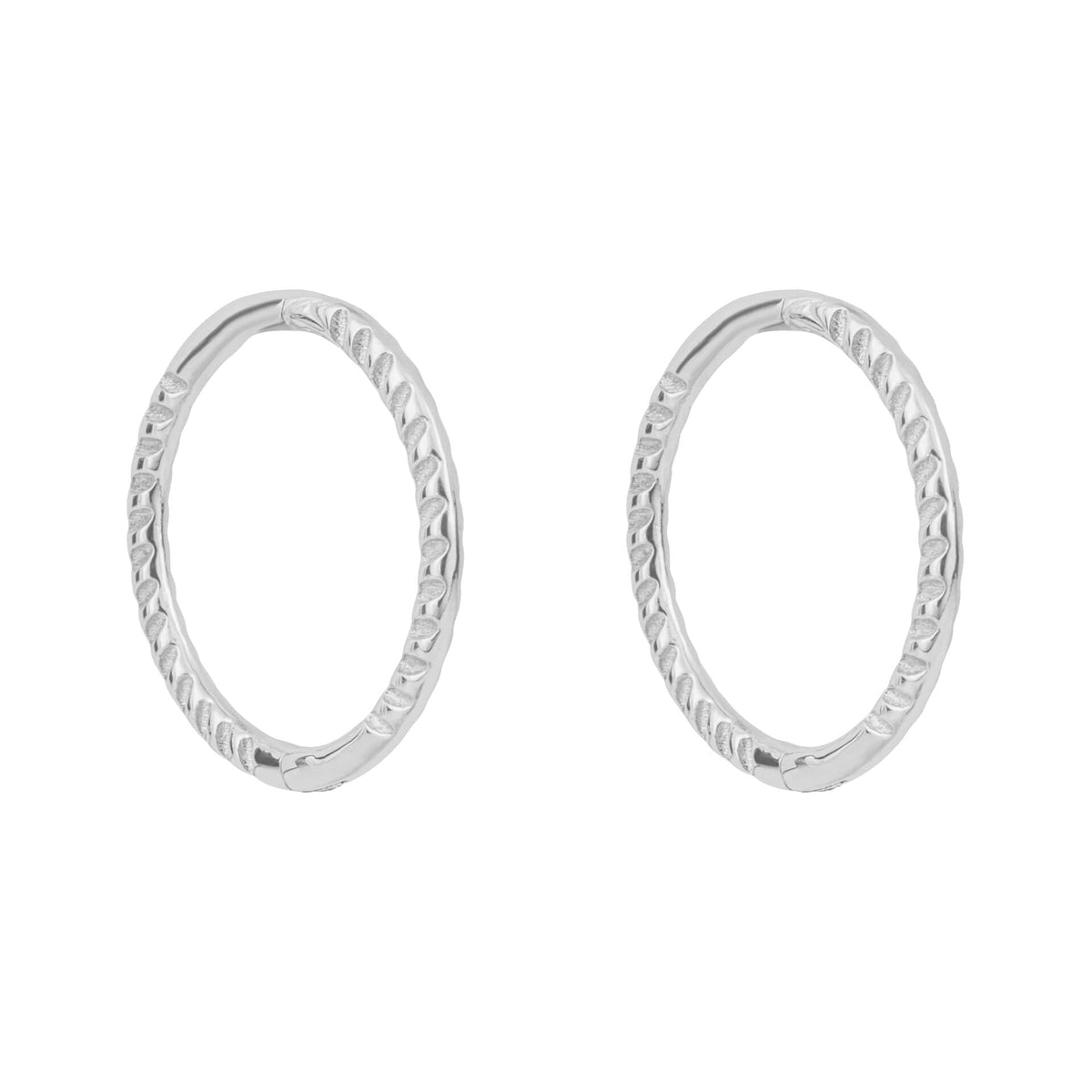 Elements Gold Rope Effect Hoop Earrings-0