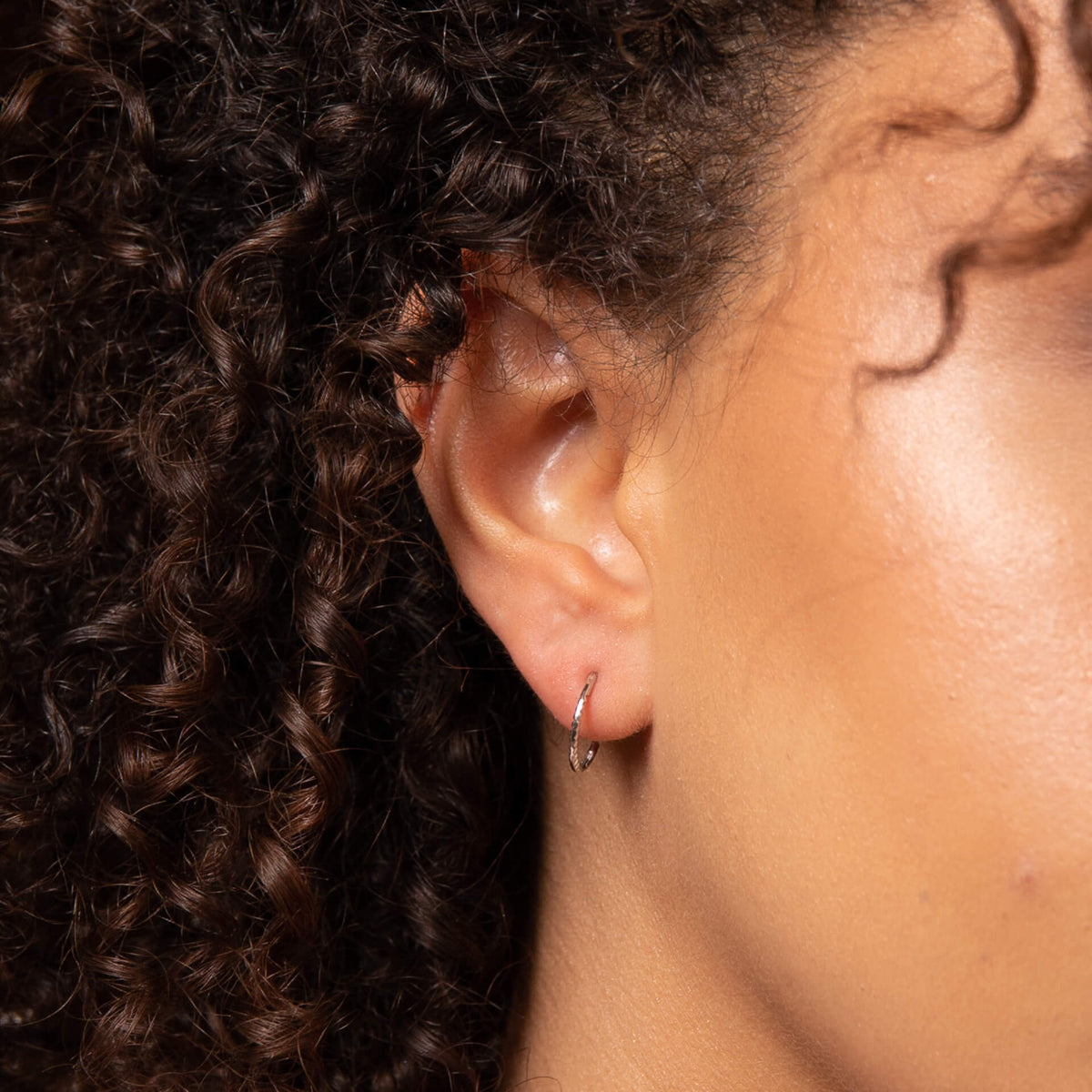 Elements Gold Rope Effect Hoop Earrings-1