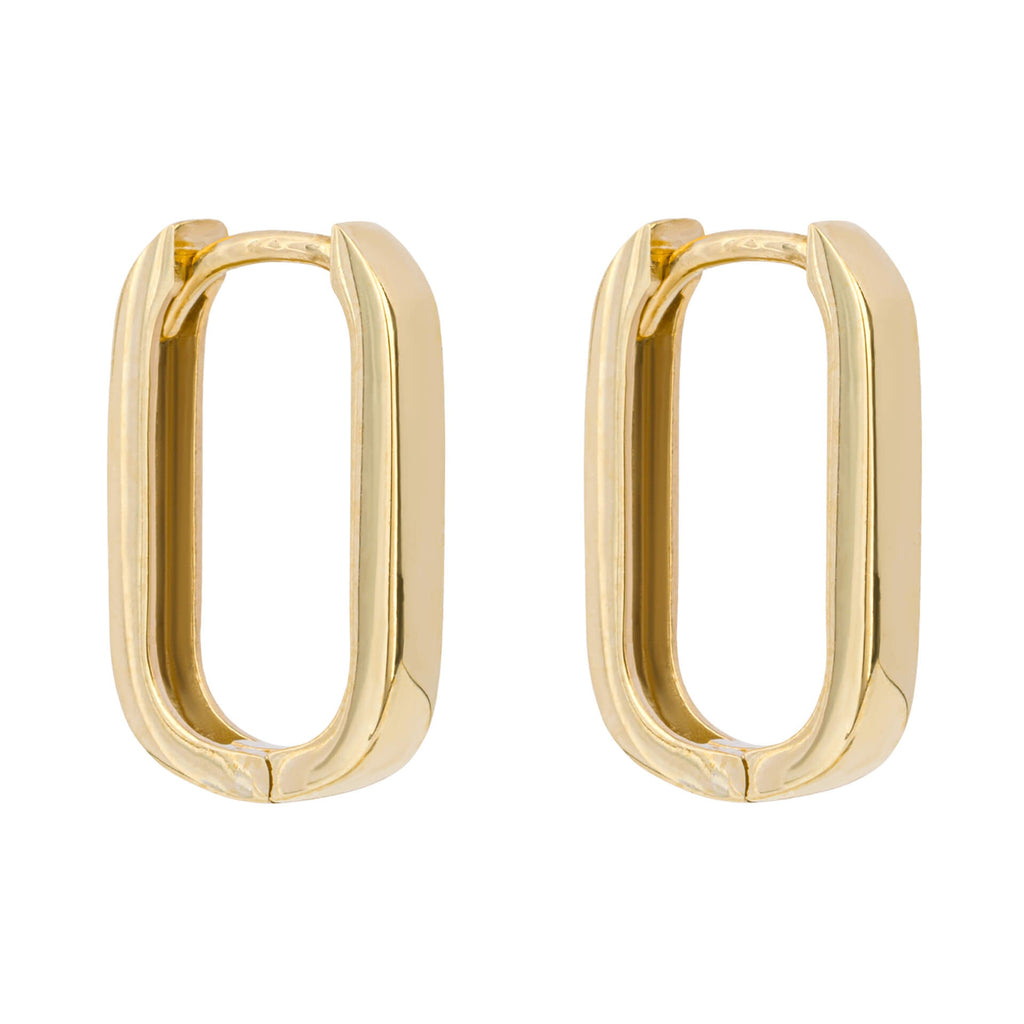 Elements Gold U Shape Hoop Earrings-5