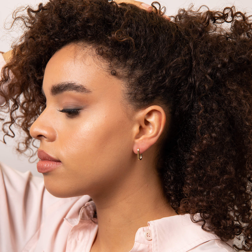 Elements Gold U Shape Hoop Earrings-2