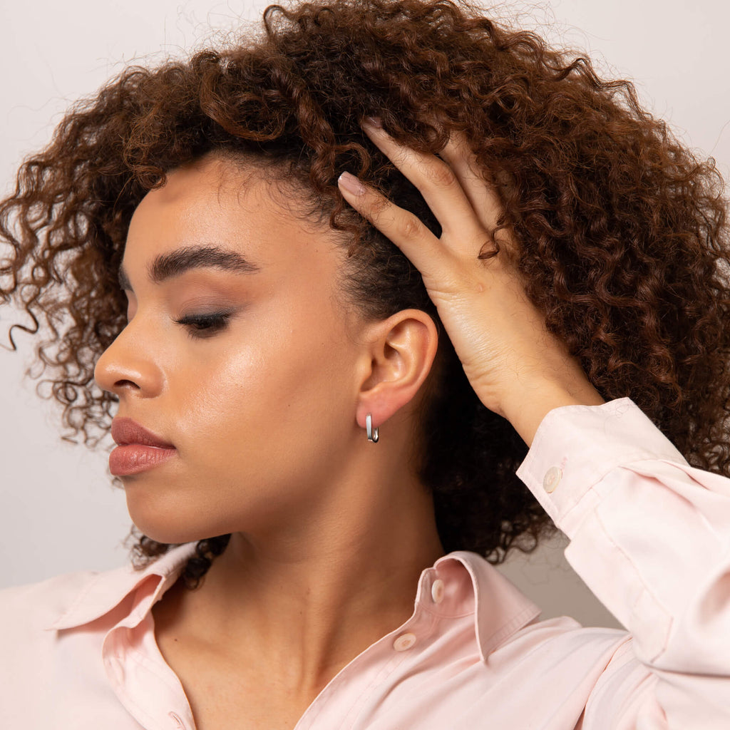 Elements Gold U Shape Hoop Earrings-4
