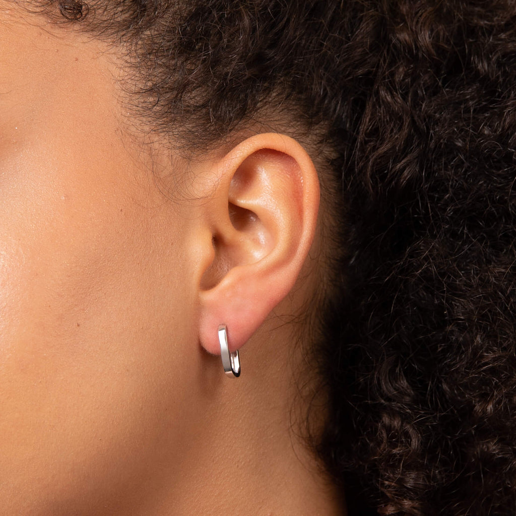 Elements Gold U Shape Hoop Earrings-3
