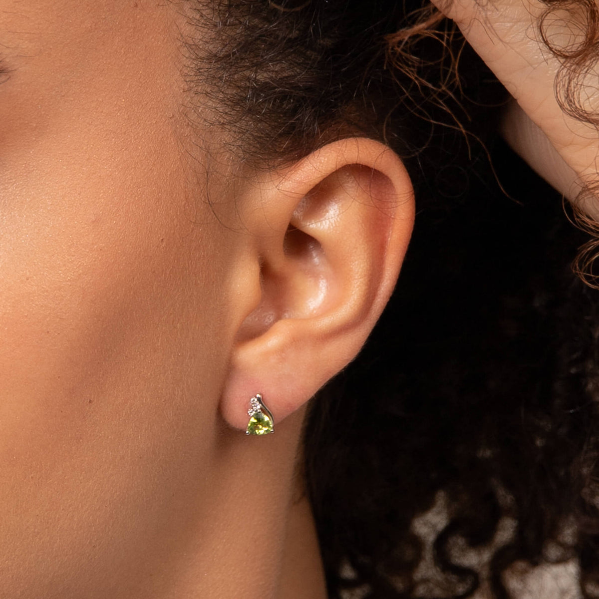 Elements Gold Trillion Semi-Precious Stud Earrings-1