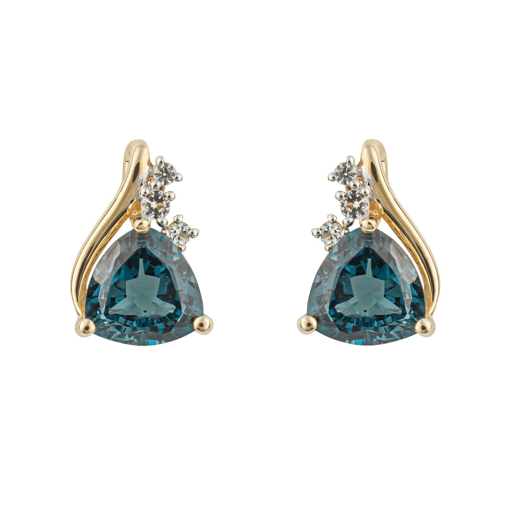 Elements Gold Trillion Semi-Precious Stud Earrings-3