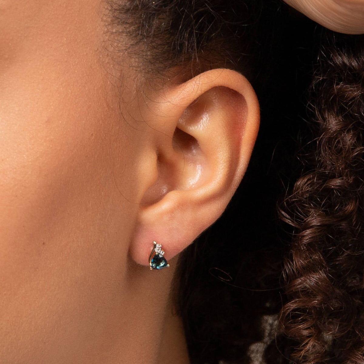 Elements Gold Trillion Semi-Precious Stud Earrings-4