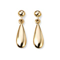 Elements Gold Plain Teardrop Earrings-0