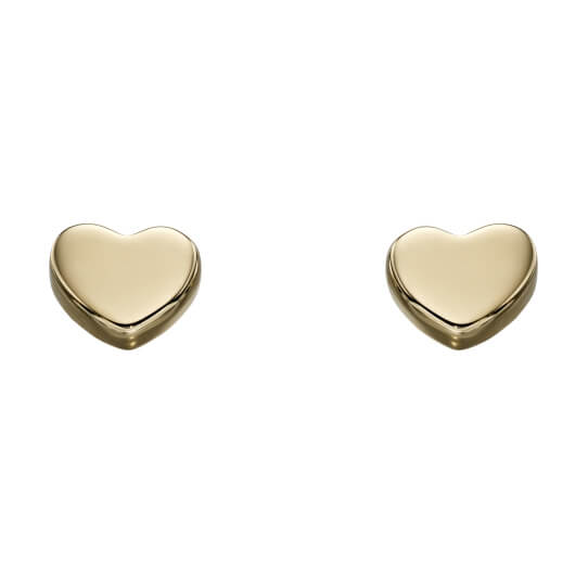 Elements Gold Small Heart Earrings-1