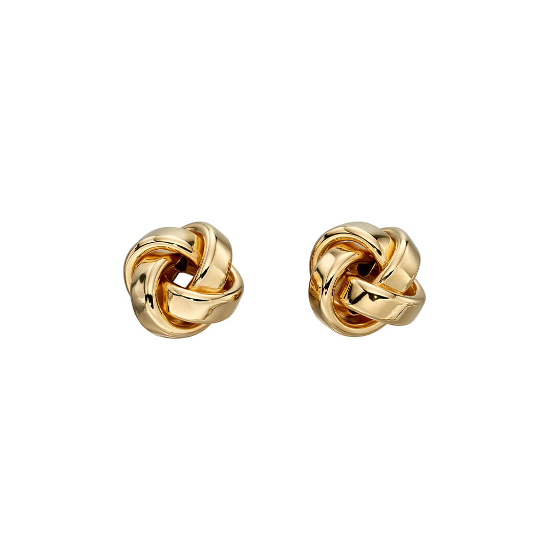 Elements Gold Knot Stud Earrings-0