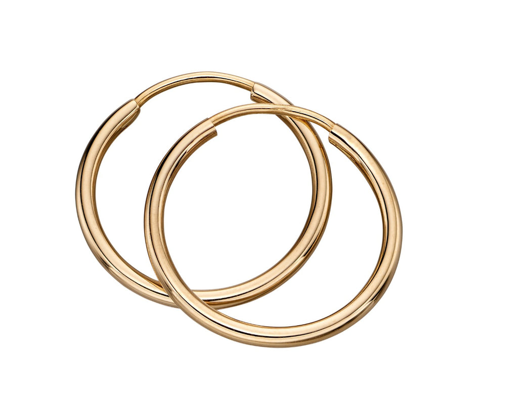 Elements Gold Sleeper Hoop Earrings-0