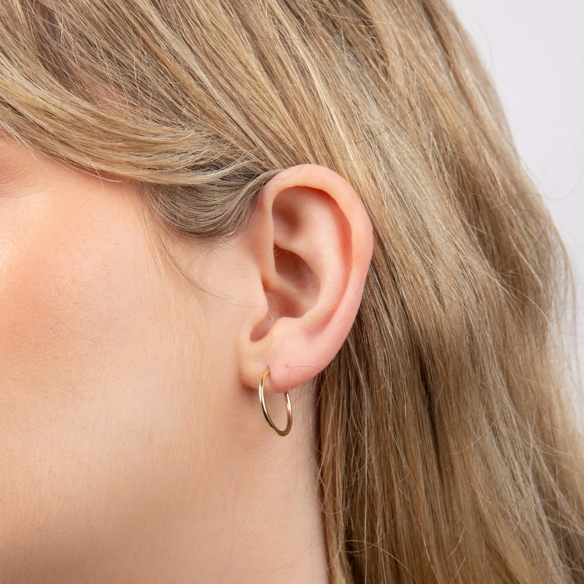 Elements Gold Sleeper Hoop Earrings-1
