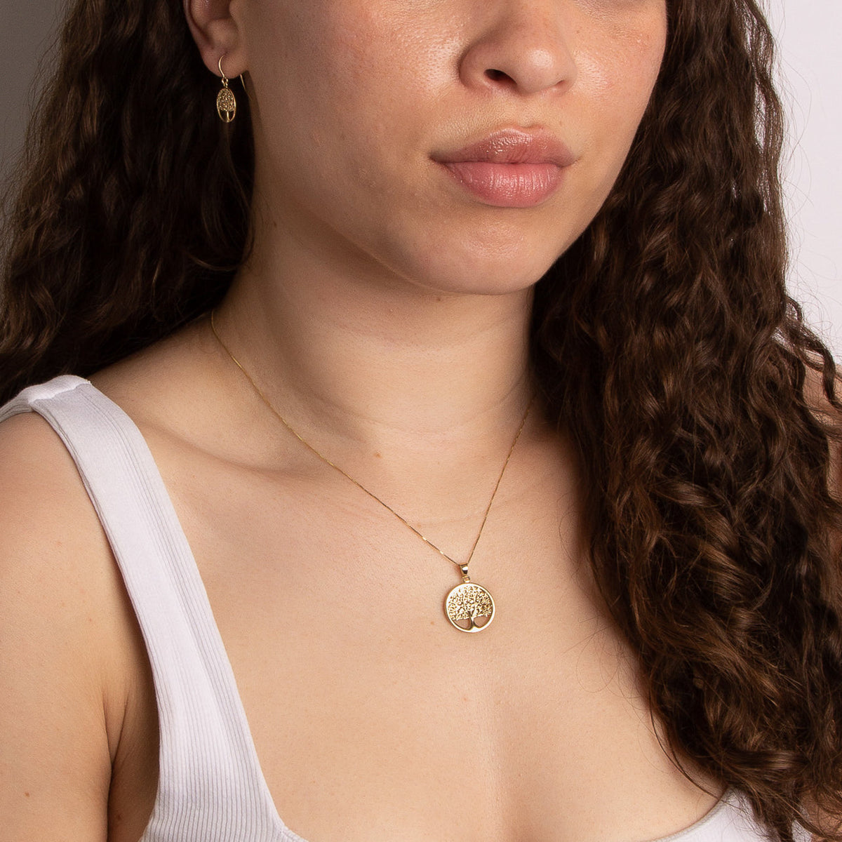 Elements Gold Detailed Tree of Life Pendant-2