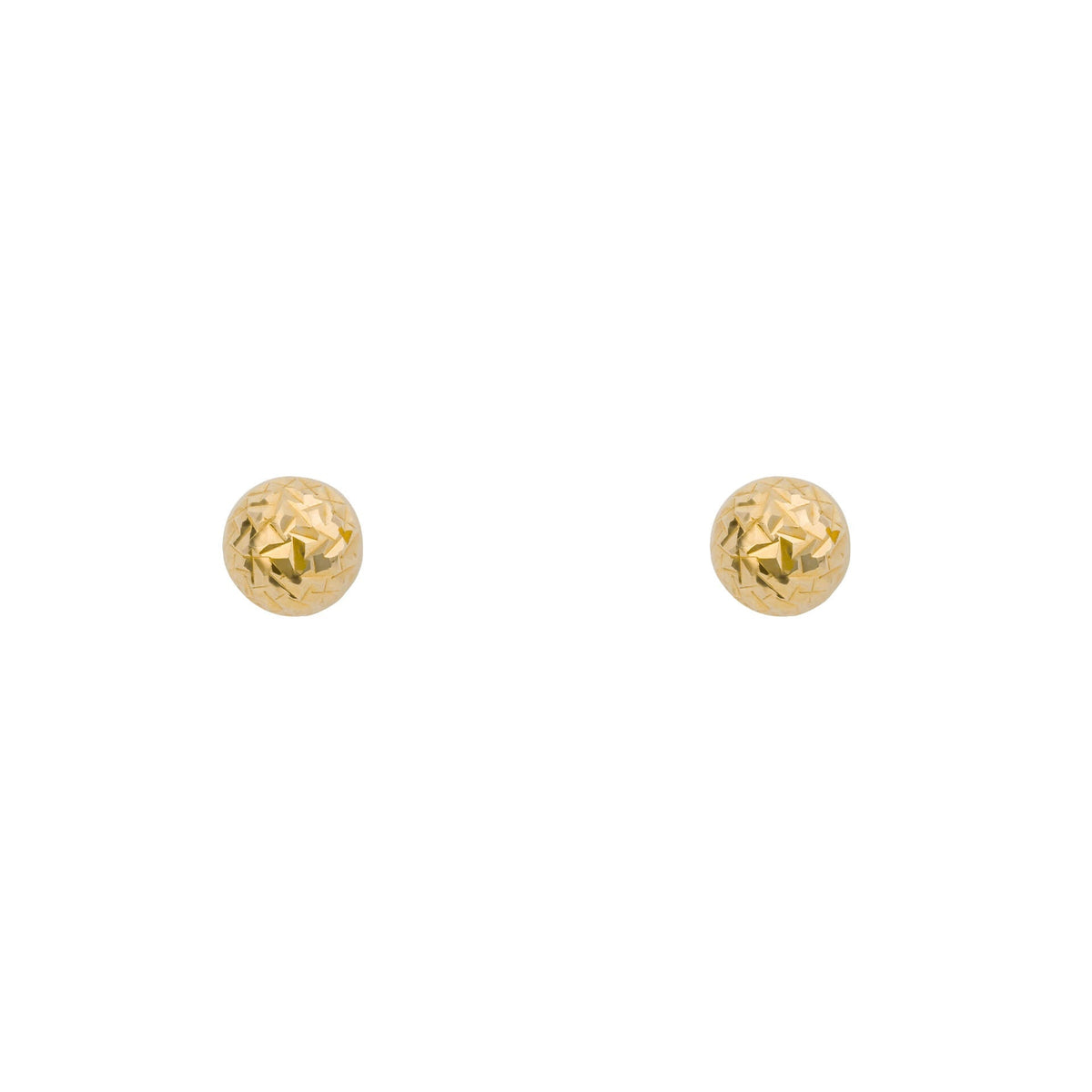 Elements Gold Small Textured Ball Stud Earrings-0