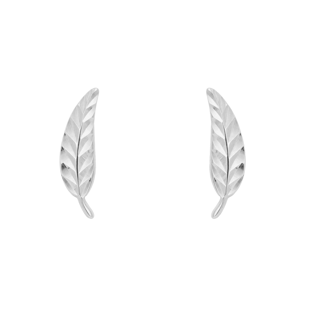Elements Gold Feather Stud Earrings-0