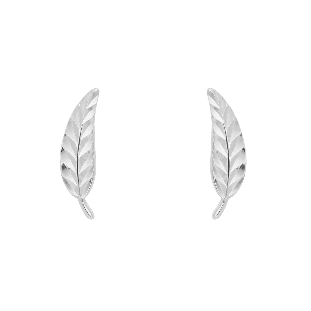Elements Gold Feather Stud Earrings-0