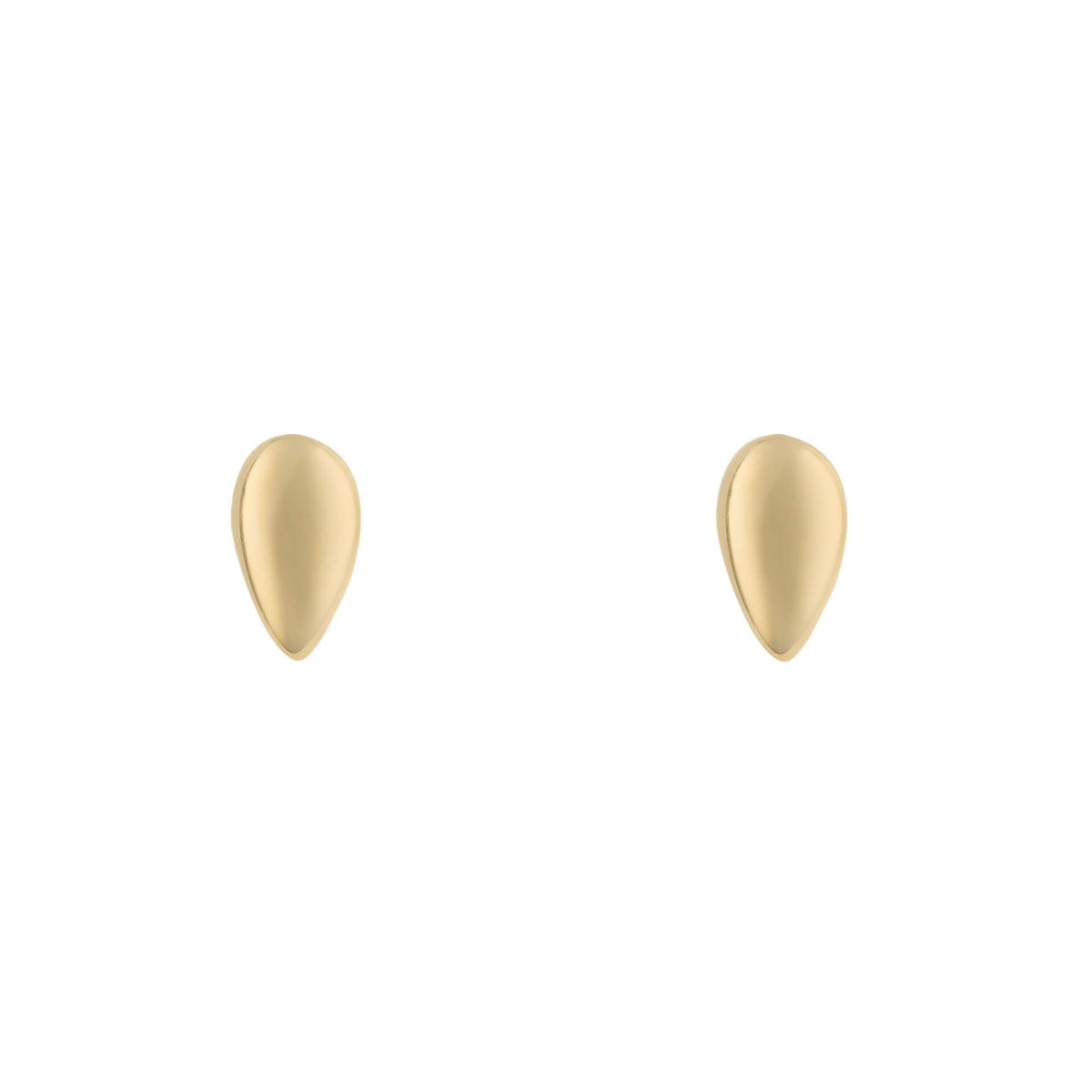 Elements Gold Plain Teardrop Stud Earrings-0