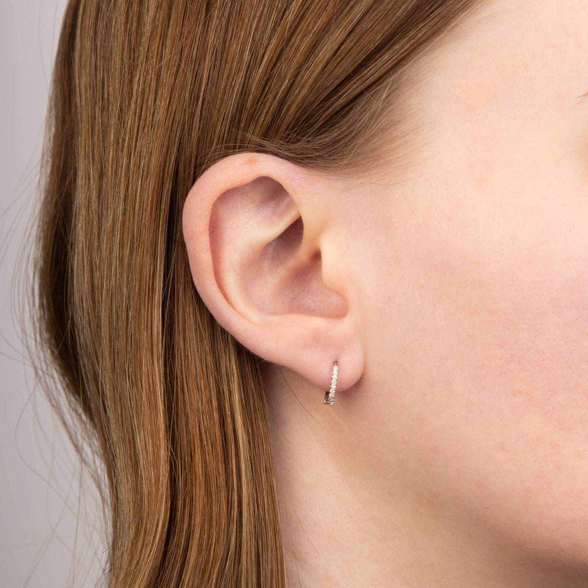 Elements Gold Hoop Earrings with Pave Diamonds-1