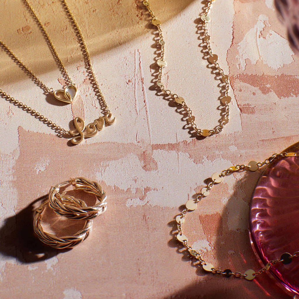 Elements Gold Discs and Chain Bracelet-3